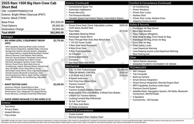 ram ram 1500 pickup 2025 1C6SRFFP6SN522134 image ram ram 1500 pickup 2025 1C6SRFFP6SN522134 image